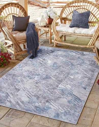 MY-RUG Outdoor Teppich wetterfest Balkon Terrasse Garten Maris 160x230cm, Maschinen waschbar bis 30Grad, Abstraktes modernes Boho Ethno Muster Design von MY-RUG