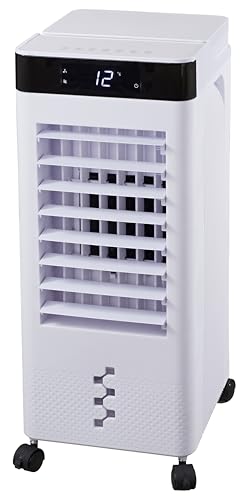 MY WAVE - Digitaler Verdunstungsventilator - Lüftungs- und Kühlfunktion - Ventilator und Klimaanlage mit 7 l Fassungsvermögen - Digitale Anzeige - 12-Stunden-Timer und 3 Geschwindigkeitsstufen von MY WAVE