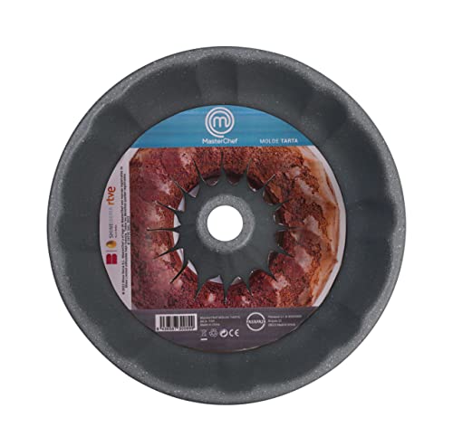 Masterchef MCA-TAR Savarin Springform mit Rohrboden für Torten und Kuchen Antihaftbeschichtung, Stainless Steel, Stahl von MY WAVE
