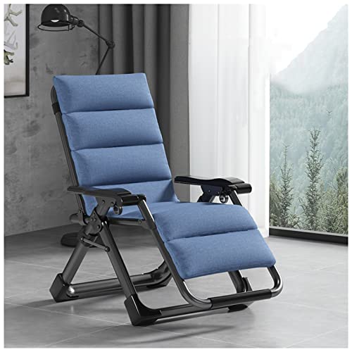 Relax-Liegestuhl, Relaxsessel Mit Liegefunktion, Liegestuhl Mit Verstellbarer Rückenlehne Und Armlehnen, Für Den Garten, Die Terrasse Oder Den Pool, Bis 150 Kg Belastbar(Color:Black,Size:Blue) von MY1MEY