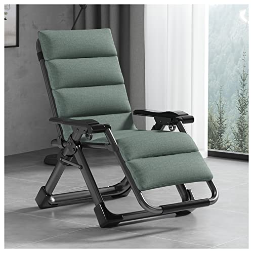 Relax-Liegestuhl, Relaxsessel Mit Liegefunktion, Liegestuhl Mit Verstellbarer Rückenlehne Und Armlehnen, Für Den Garten, Die Terrasse Oder Den Pool, Bis 150 Kg Belastbar(Color:Black,Size:Green) von MY1MEY