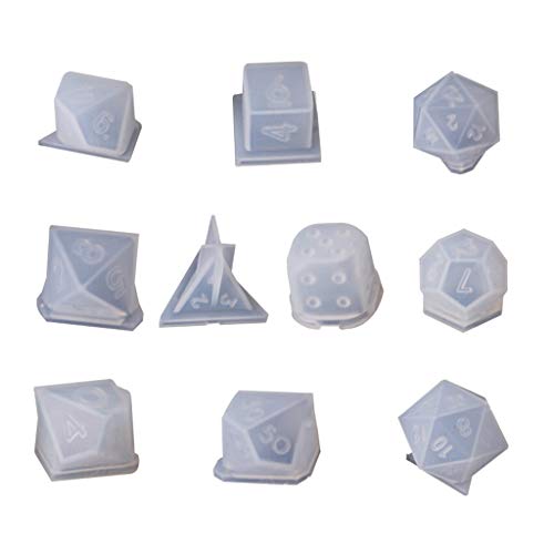 Mya 10 Stück/Set Dice Fillet Shape Multi-Spec 3D Silikonform Dice Digital Game Silikonform Würfel Form UV Harz Transparent Würfel Silikonform DIY Crystal Epoxy Mold Mya 10 Stück/Set Dice Fillet Shape Multi-Spec 3D Silikonform Dice Digital Game Silikonform Würfel Form UV Harz Transparent Würfel Silikonform DIY Crystal Epoxy Mold von Mya