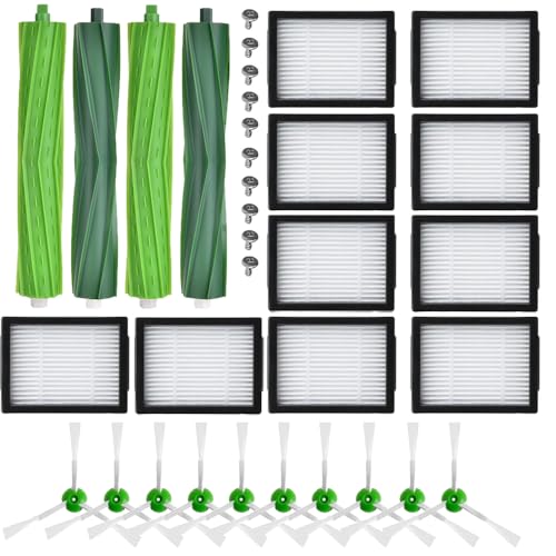 Ersatzteile Kits für iRobot Roomba i7 i7+ i3 i3+ i4 i4+ i6 i6+ i8 i8+ j7 j7+ E5 E6 Saugroboter,4 Gummibürsten,10 HEPA-Filter,10 Seitenbürsten,10 Schrauben,Roomba Replacement Parts Zubehörset Ersatzteile Kits für iRobot Roomba i7 i7+ i3 i3+ i4 i4+ i6 i6+ i8 i8+ j7 j7+ E5 E6 Saugroboter,4 Gummibürsten,10 HEPA-Filter,10 Seitenbürsten,10 Schrauben,Roomba Replacement Parts Zubehörset von MYAYD