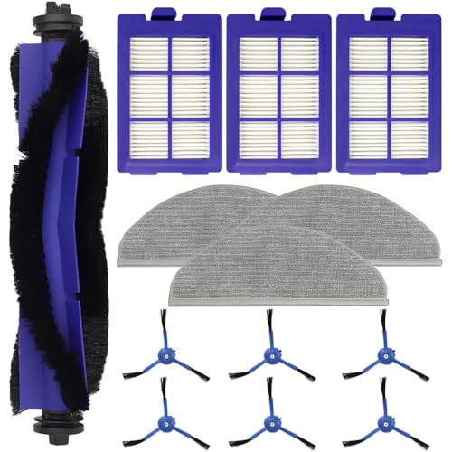 MYAYD Ersatz Zubehör für Eufy RoboVac X8 / X8 Hybrid Saugroboter,13 Stück Ersatzteile für Eufy RoboVac X8 Hybrid Enthält 1 Hauptbürste, 6 Seitenbürste, 3 Filter, 3 Mikrofasermopptuch von MYAYD
