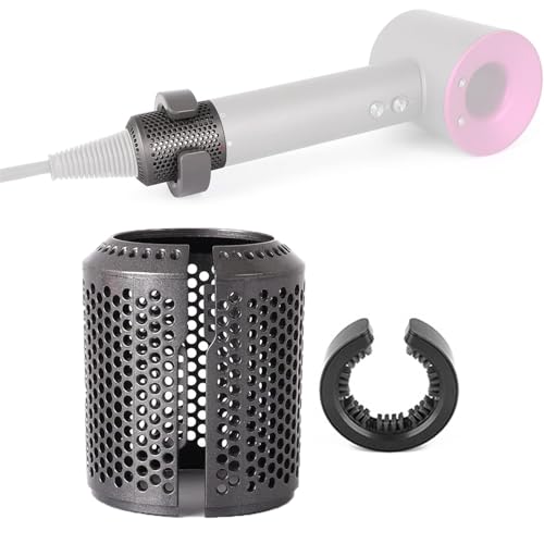 MYAYD Verbesserter Haartrocknerfilter, Ersatz für Dysòn Supersonic HD15 HD01 HD03 HD07 HD08 Modellen,Reparaturzubehör mit 1 Staubschutzhülle und 1 Reinigungsnetz (Dunkelgrau) von MYAYD