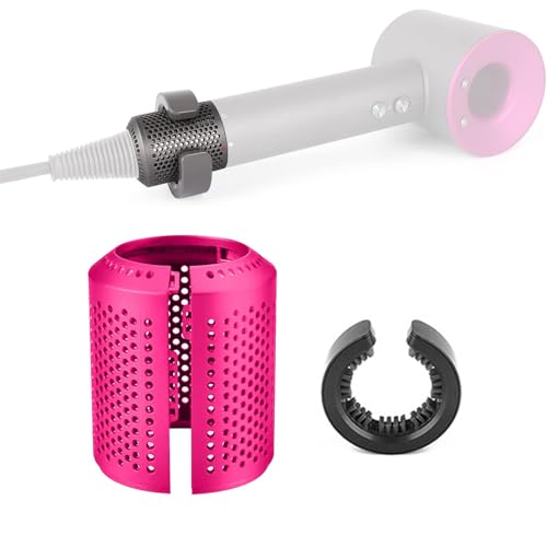MYAYD Verbesserter Haartrocknerfilter, Ersatz für Dysòn Supersonic HD15 HD01 HD03 HD07 HD08 Modellen,Reparaturzubehör mit 1 Staubschutzhülle und 1 Reinigungsnetz (Rosenrot) von MYAYD