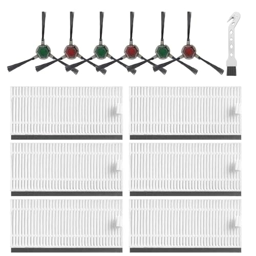 Saugroboter Zubehör für Airrobo P20,Zubehörset Waschbar und Wiederverwendbar Ersatzteile 13 Stück Enthält 6 HEPA-Filter,6 Seitenbürste,1 Bürste von MYAYD