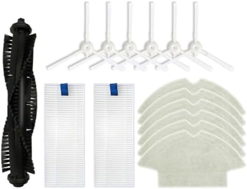 Zubehör für Roboterstaubsauger für Tefal Rowenta X-plorer Serie 75 RG7687;Ersatzzubehör Rollerbürste Seitenbürste Filter Wischpad kompatibel mit Rowenta Staubsaugroboter (14 Stück) (15 Stück) von MYAYD