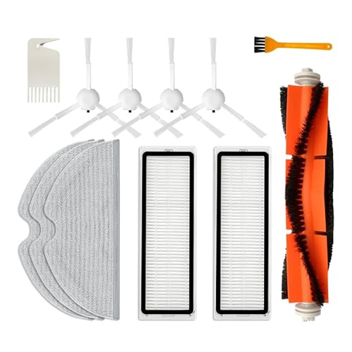 Zubehör für Xiaomi Saugroboter,Ersatzset für Xiaomi Mijia 1C/ 2C/ Dream F9/ Mop 2 Pro Plus/ STYTJ01ZHM/ STYTJ02ZHM/ SKV4093GL/ SKV4063GL Bürste Wischtücher Filter Ersatzteile Set (12 Stück) von MYAYD