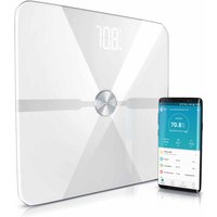 Körperfettwaage, Digitale Bluetooth Körper-Analyse-Waage, Diagnosewaage mit App-Steuerung, weiß - Mybeo von MYBEO