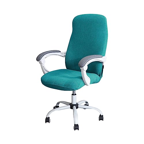 Bürostuhl Bezug SitzfläChe Stretch Elastische Stuhlhussen Schwarz/Grau Stuhlbezug Schonbezug FüR Schreibtischstuhl RüCkenlehne Drehstuhl Abnehmbare Abwaschbar Rutschfest Sitzbezug(#10,Small) von MYBMPFRHO