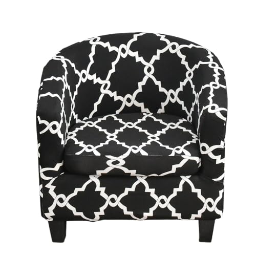 MYBMPFRHO 2er Set Sesselbezug Stretch Drucken Sessel Überzug Elastisch Universal Sesselhussen Waschbar Sesselüberzug Hussen Cocktailsessel Clubsessel Überzug(A17) von MYBMPFRHO