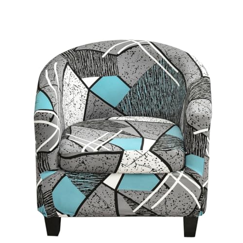 MYBMPFRHO 2er Set Sesselbezug Stretch Drucken Sessel Überzug Elastisch Universal Sesselhussen Waschbar Sesselüberzug Hussen Cocktailsessel Clubsessel Überzug(J) von MYBMPFRHO