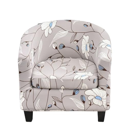 MYBMPFRHO 2er Set Sesselbezug Stretch Drucken Sessel Überzug Elastisch Universal Sesselhussen Waschbar Sesselüberzug Hussen Cocktailsessel Clubsessel Überzug(O) von MYBMPFRHO