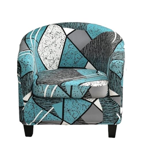 MYBMPFRHO 2er Set Sesselbezug Stretch Drucken Sessel Überzug Elastisch Universal Sesselhussen Waschbar Sesselüberzug Hussen Cocktailsessel Clubsessel Überzug(P) von MYBMPFRHO