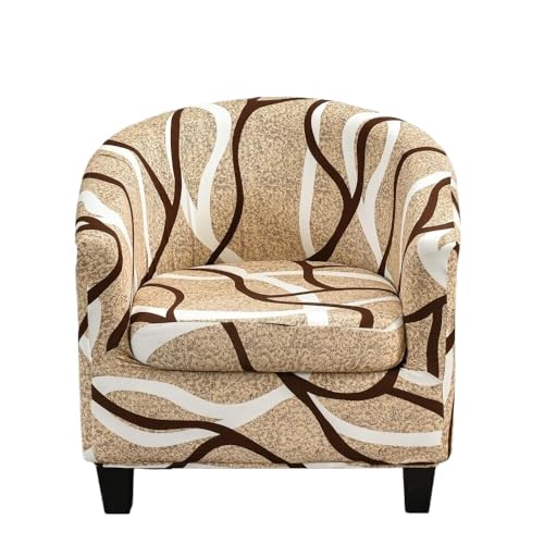MYBMPFRHO 2er Set Sesselbezug Stretch Drucken Sessel Überzug Elastisch Universal Sesselhussen Waschbar Sesselüberzug Hussen Cocktailsessel Clubsessel Überzug(Z) von MYBMPFRHO