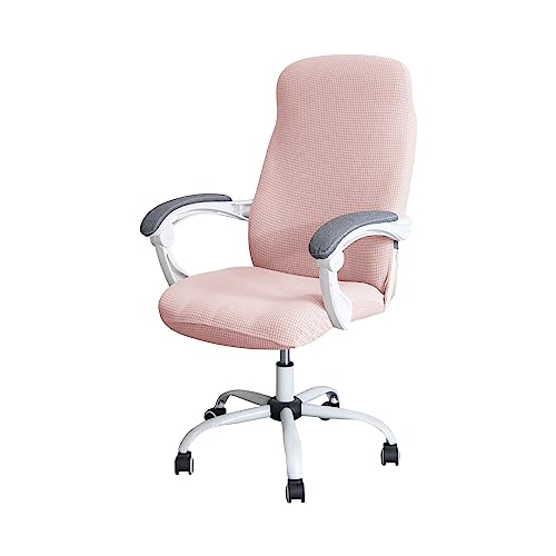 MYBMPFRHO Bürostuhl Bezug SitzfläChe Stretch Elastische Stuhlhussen Schwarz/Grau Stuhlbezug Schonbezug FüR Schreibtischstuhl RüCkenlehne Drehstuhl Abnehmbare Abwaschbar rutschfest Sitzbezug(#9,Large) von MYBMPFRHO