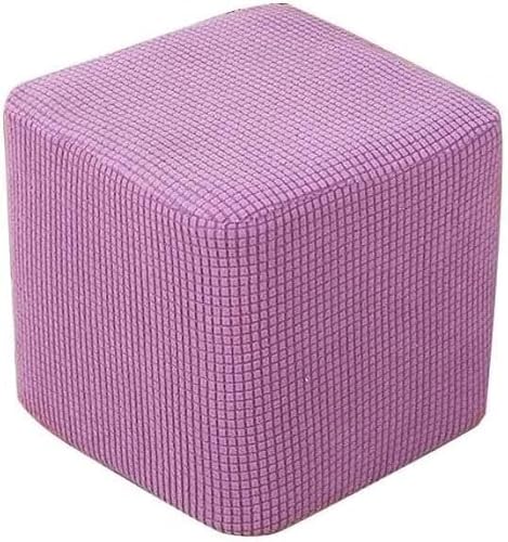 MYBMPFRHO Hockerbezug Quadratisch/Rund 40x40/45x45 Ottoman Cover Ottomane Schonbezug Hocker Hussen Für Fußhocker Stretch Abdeckung Protector Hockerabdeckung(W,35X35CM) von MYBMPFRHO