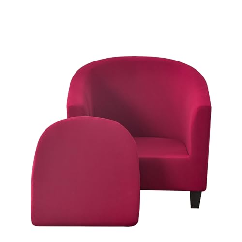 MYBMPFRHO Sesselbezug Stretch, 2 Stück Sesselschoner Sesselüberwurf Universal Sesselhussen Waschbar Sesselüberzug Hussen Cocktailsessel Clubsessel Überzug - Weich, hoher Dehnung(L,2PCS) von MYBMPFRHO