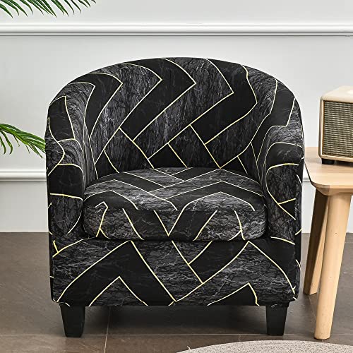 MYBMPFRHO Sesselbezug Stretch mit Armlehne 2 Stück, Überzug Universal Sesselhussen Stretch Weich Sesselüberzug Elastisch Sessel für Clubsessel Loungesessel Cocktailsessel(A18) von MYBMPFRHO