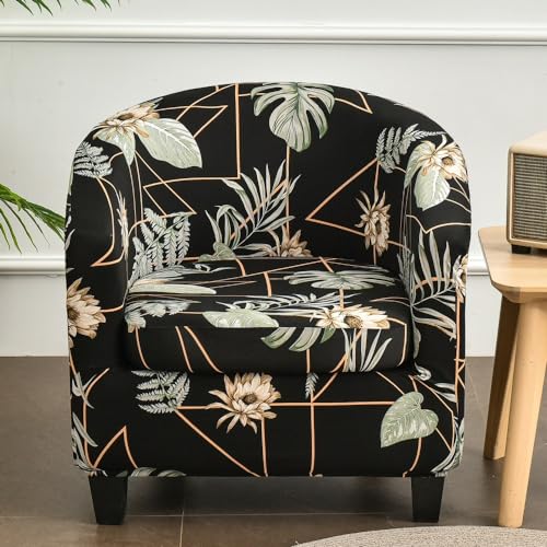 MYBMPFRHO Sesselbezug Stretch mit Armlehne 2 Stück, Überzug Universal Sesselhussen Stretch Weich Sesselüberzug Elastisch Sessel für Clubsessel Loungesessel Cocktailsessel(A23) von MYBMPFRHO