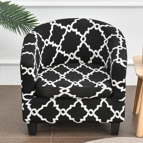 MYBMPFRHO Sesselbezug Stretch mit Armlehne 2 Stück, Überzug Universal Sesselhussen Stretch Weich Sesselüberzug Elastisch Sessel für Clubsessel Loungesessel Cocktailsessel(A7) von MYBMPFRHO