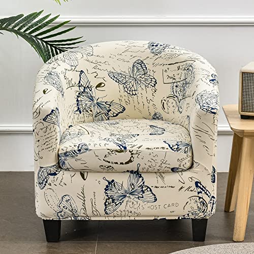 MYBMPFRHO Sesselbezug Stretch mit Armlehne 2 Stück, Überzug Universal Sesselhussen Stretch Weich Sesselüberzug Elastisch Sessel für Clubsessel Loungesessel Cocktailsessel(D) von MYBMPFRHO