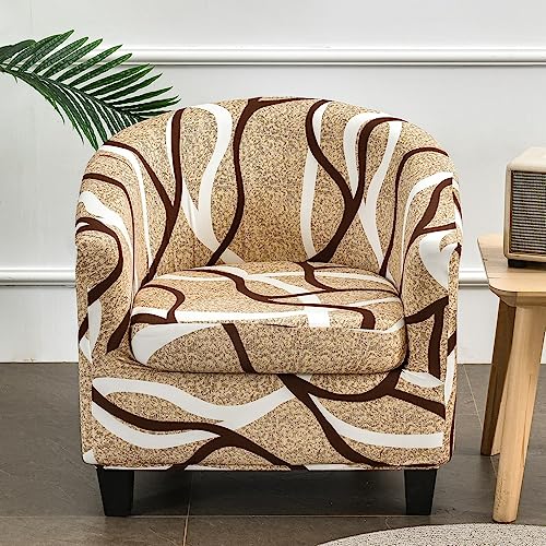 MYBMPFRHO Sesselbezug Stretch mit Armlehne 2 Stück, Überzug Universal Sesselhussen Stretch Weich Sesselüberzug Elastisch Sessel für Clubsessel Loungesessel Cocktailsessel(J) von MYBMPFRHO