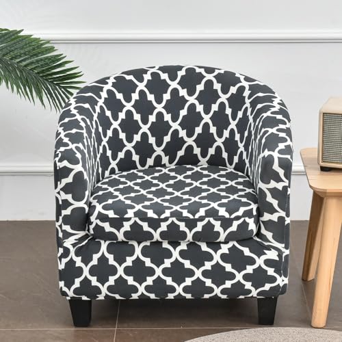 MYBMPFRHO Sesselbezug Stretch mit Armlehne 2 Stück, Überzug Universal Sesselhussen Stretch Weich Sesselüberzug Elastisch Sessel für Clubsessel Loungesessel Cocktailsessel(V) von MYBMPFRHO
