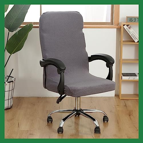 Stretch Bürostuhl Bezug Computer-Bürostuhl Bezug Schwarz/Grau Bürostuhl Schonbezug Bürostuhlabdeckung Schonbezug Für Schreibtischstuhl rückenlehne Drehstuhl Abnehmbare Abwaschbar Rutschfest Sitzbezug( von MYBMPFRHO