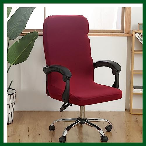 Stretch Bürostuhl Bezug Computer-Bürostuhl Bezug Schwarz/Grau Bürostuhl Schonbezug Bürostuhlabdeckung Schonbezug Für Schreibtischstuhl rückenlehne Drehstuhl Abnehmbare Abwaschbar Rutschfest Sitzbezug( von MYBMPFRHO