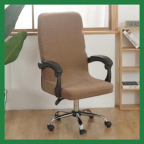 Stretch Bürostuhl Bezug Computer-Bürostuhl Bezug Schwarz/Grau Bürostuhl Schonbezug Bürostuhlabdeckung Schonbezug Für Schreibtischstuhl rückenlehne Drehstuhl Abnehmbare Abwaschbar Rutschfest Sitzbezug( von MYBMPFRHO