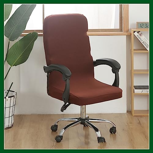 Stretch Bürostuhl Bezug Computer-Bürostuhl Bezug Schwarz/Grau Bürostuhl Schonbezug Bürostuhlabdeckung Schonbezug Für Schreibtischstuhl rückenlehne Drehstuhl Abnehmbare Abwaschbar Rutschfest Sitzbezug( von MYBMPFRHO