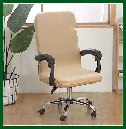 Stretch Bürostuhl Bezug Computer-Bürostuhl Bezug Schwarz/Grau Bürostuhl Schonbezug Bürostuhlabdeckung Schonbezug Für Schreibtischstuhl rückenlehne Drehstuhl Abnehmbare Abwaschbar Rutschfest Sitzbezug( von MYBMPFRHO