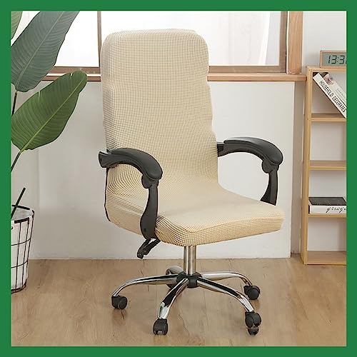 Stretch Bürostuhl Bezug Computer-Bürostuhl Bezug Schwarz/Grau Bürostuhl Schonbezug Bürostuhlabdeckung Schonbezug Für Schreibtischstuhl rückenlehne Drehstuhl Abnehmbare Abwaschbar Rutschfest Sitzbezug( von MYBMPFRHO