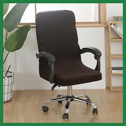 Stretch Bürostuhl Bezug Computer-Bürostuhl Bezug Schwarz/Grau Bürostuhl Schonbezug Bürostuhlabdeckung Schonbezug Für Schreibtischstuhl rückenlehne Drehstuhl Abnehmbare Abwaschbar Rutschfest Sitzbezug( von MYBMPFRHO