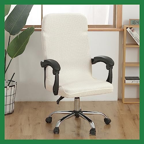 Stretch Bürostuhl Bezug Computer-Bürostuhl Bezug Schwarz/Grau Bürostuhl Schonbezug Bürostuhlabdeckung Schonbezug Für Schreibtischstuhl rückenlehne Drehstuhl Abnehmbare Abwaschbar Rutschfest Sitzbezug( von MYBMPFRHO
