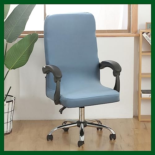 Stretch Bürostuhl Bezug Computer-Bürostuhl Bezug Schwarz/Grau Bürostuhl Schonbezug Bürostuhlabdeckung Schonbezug Für Schreibtischstuhl rückenlehne Drehstuhl Abnehmbare Abwaschbar Rutschfest Sitzbezug( von MYBMPFRHO