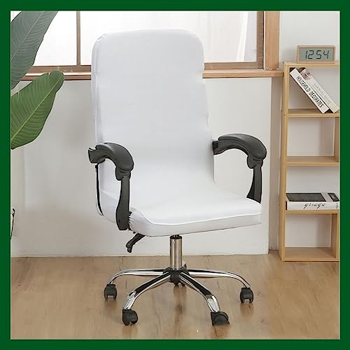 Stretch Bürostuhl Bezug Computer-Bürostuhl Bezug Schwarz/Grau Bürostuhl Schonbezug Bürostuhlabdeckung Schonbezug Für Schreibtischstuhl rückenlehne Drehstuhl Abnehmbare Abwaschbar Rutschfest Sitzbezug( von MYBMPFRHO