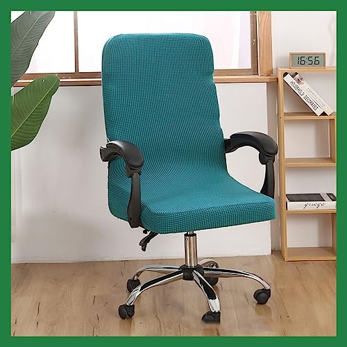 Stretch Bürostuhl Bezug Computer-Bürostuhl Bezug Schwarz/Grau Bürostuhl Schonbezug Bürostuhlabdeckung Schonbezug Für Schreibtischstuhl rückenlehne Drehstuhl Abnehmbare Abwaschbar Rutschfest Sitzbezug( von MYBMPFRHO