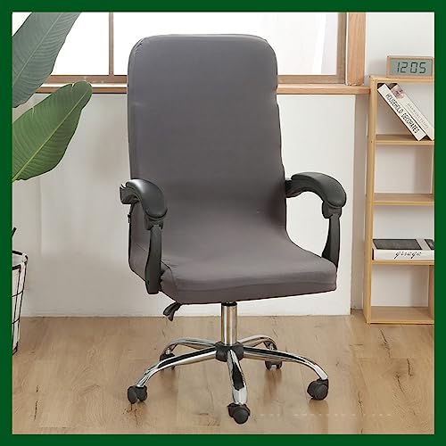 Stretch Bürostuhl Bezug Computer-Bürostuhl Bezug Schwarz/Grau Bürostuhl Schonbezug Bürostuhlabdeckung Schonbezug Für Schreibtischstuhl rückenlehne Drehstuhl Abnehmbare Abwaschbar Rutschfest Sitzbezug( von MYBMPFRHO