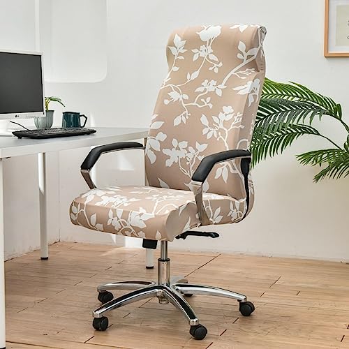 Stretch Bürostuhl Bezug Computer-Bürostuhl Bezug Schwarz/Grau Bürostuhl Schonbezug Bürostuhlabdeckung Schonbezug Für Schreibtischstuhl rückenlehne Drehstuhl Abnehmbare Abwaschbar Rutschfest Sitzbezug( von MYBMPFRHO