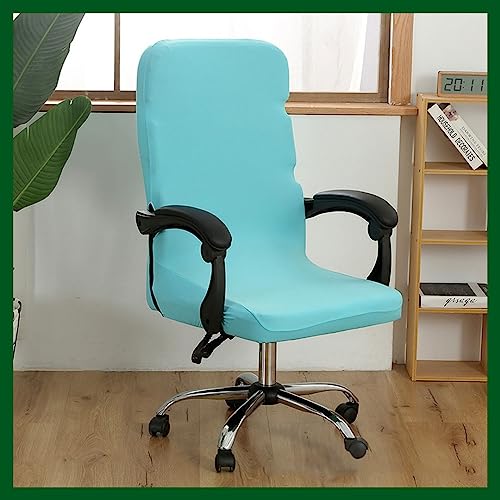 Stretch Bürostuhl Bezug Computer-Bürostuhl Bezug Schwarz/Grau Bürostuhl Schonbezug Bürostuhlabdeckung Schonbezug Für Schreibtischstuhl rückenlehne Drehstuhl Abnehmbare Abwaschbar Rutschfest Sitzbezug( von MYBMPFRHO