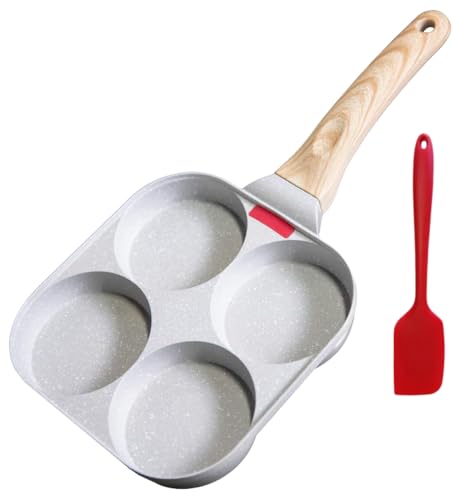 MYBO TV WONDER PAN- Pfanne mit 4 Fächern + Silikonspatel und Rezeptbuch zum Herunterladen - antihaftbeschichtet - Diese Pfanne mit Fächern ermöglicht das Kochen von 4 verschiedenen Lebensmitteln von MYBO TV