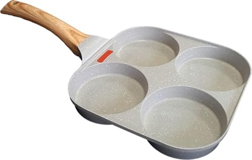 MYBO TV WONDER PAN XL Pfanne mit 4 Fächern – antihaftbeschichtet – für alle Herdarten auch Induktion – Silikonspatel – digitales Rezeptbuch – Durchmesser je Fach 11 cm Format XL von MYBO TV