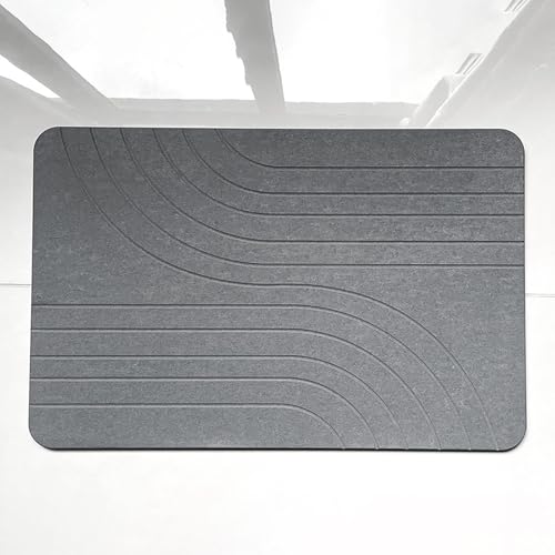 MYBSXKEOZ Anti-Rutsch-Badematte, Badematte Stein Schnell Trocken,Stein-Badematte, Super Saugfähige Badematte, Badematte Super-absorbierende Badematte, Badteppich(J) von MYBSXKEOZ