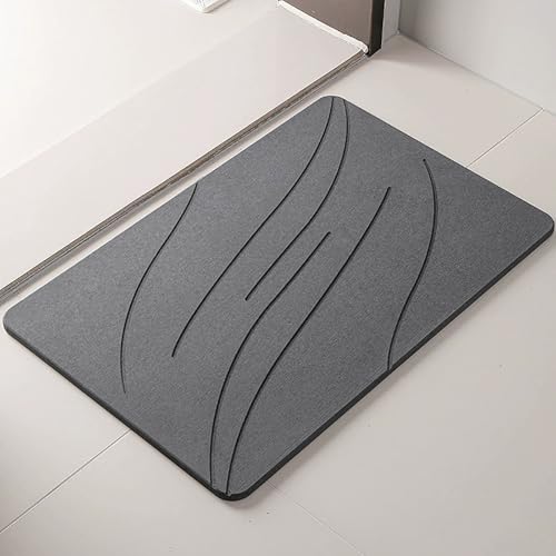 MYBSXKEOZ Anti-Rutsch-Badematte, Badematte Stein Schnell Trocken,Stein-Badematte, Super Saugfähige Badematte, Badematte Super-absorbierende Badematte, Badteppich(K) von MYBSXKEOZ