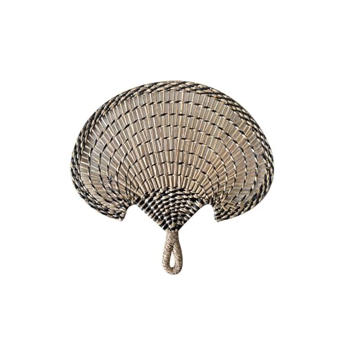MYBSXKEOZ Natürliche Bambusfächer, Handgefertigter Fächer,handgefertigtes Rattan-Dekor, Natürliche Bast Bambus Gesponnener Fan, Fächer Für Sommer, Strand, Drinnen Und Draußen(E) von MYBSXKEOZ