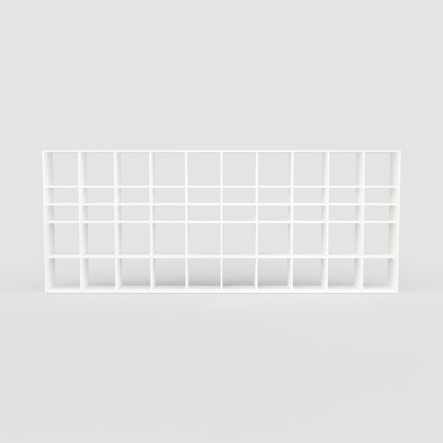 Bücherregal Weiß - Modernes Regal für Bücher: Hochwertige Qualität, einzigartiges Design - 387 x 156 x 34 cm, Individuell konfigurierbar von MYCS