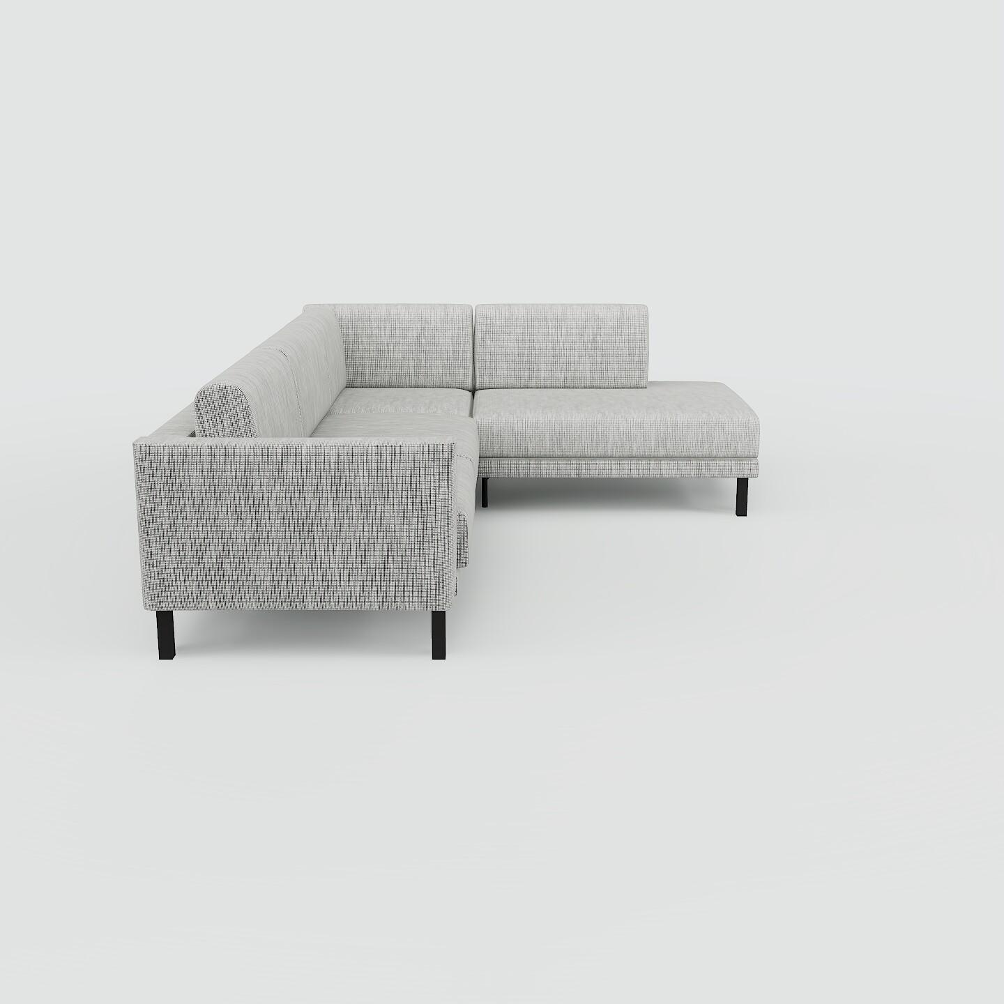 Ecksofa Granitweiß - Flexible Designer-Polsterecke, L-Form: Beste Qualität, einzigartiges Design - 214 x 81 x 266 cm, konfigurierbar von MYCS